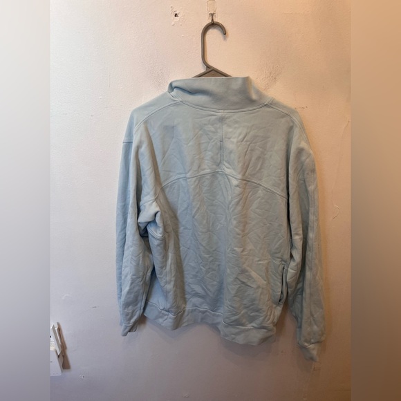 Lululemon Men's French Terry Oversized Half Zip Powder Blue Size Large M3EKCS - Picture 4 of 7